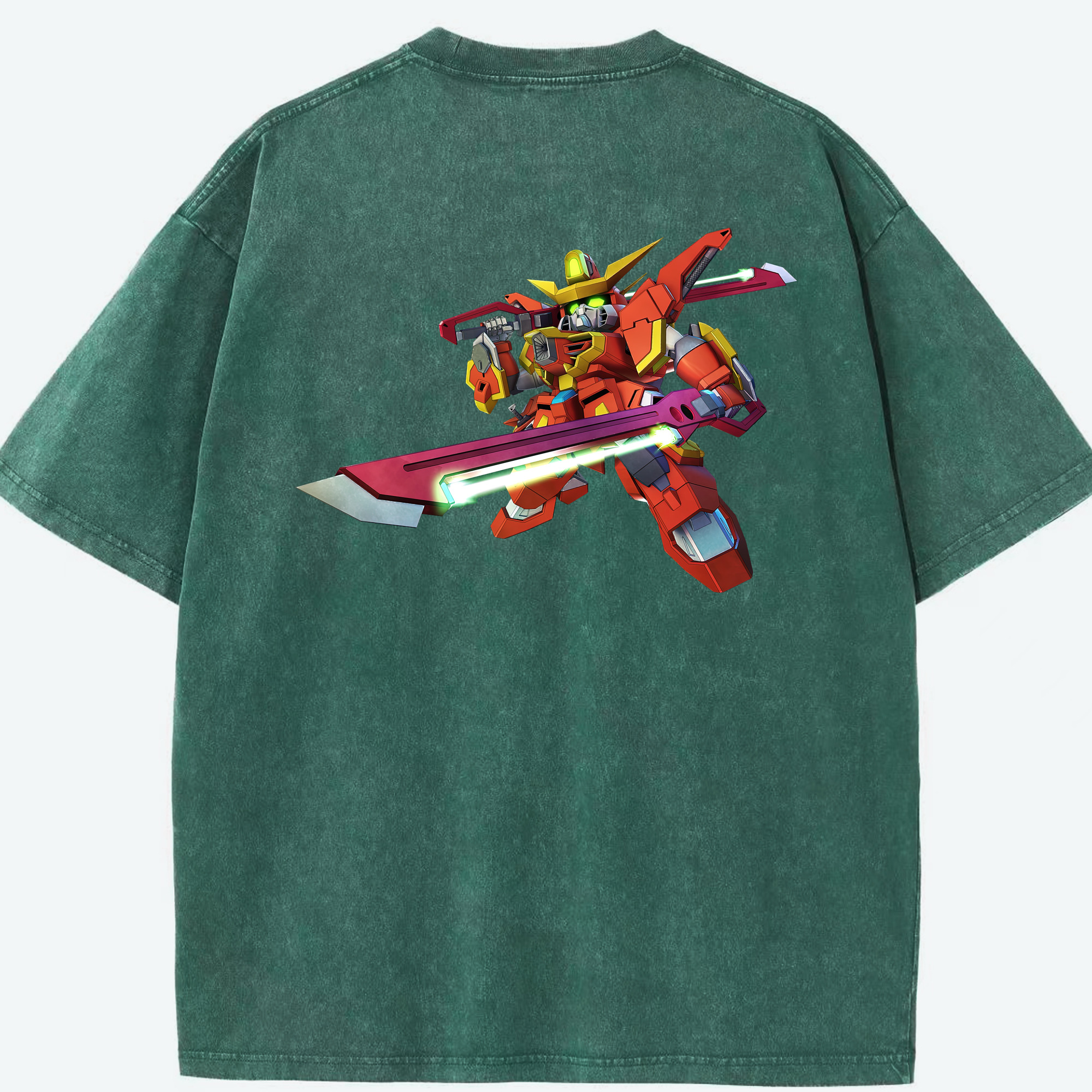 （画像用） 機動戦士ガンダム Mobile Suit Gundam 綿100% ヴィンテージ風 半袖Tシャツ（背面プリント）
